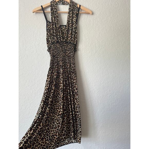 Vintage Renegade Club🌿Leopard Print Bodycon Dress Women’s Size 15 Y2K 90s Style - Picture 10 of 10